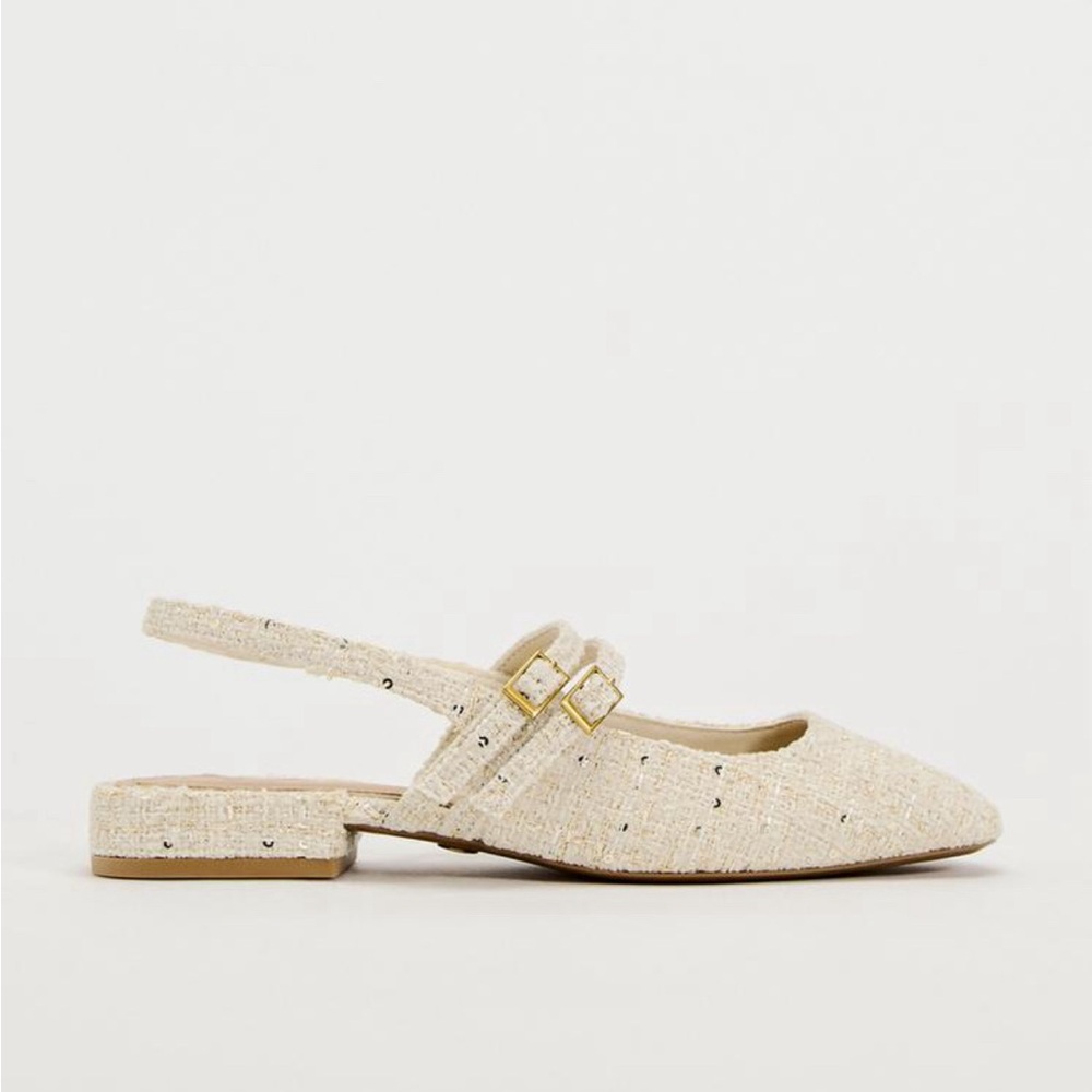 📣Moving Sale!! Zara Boucle Double Strap Slingbacks 6.5